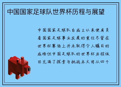 中国国家足球队世界杯历程与展望